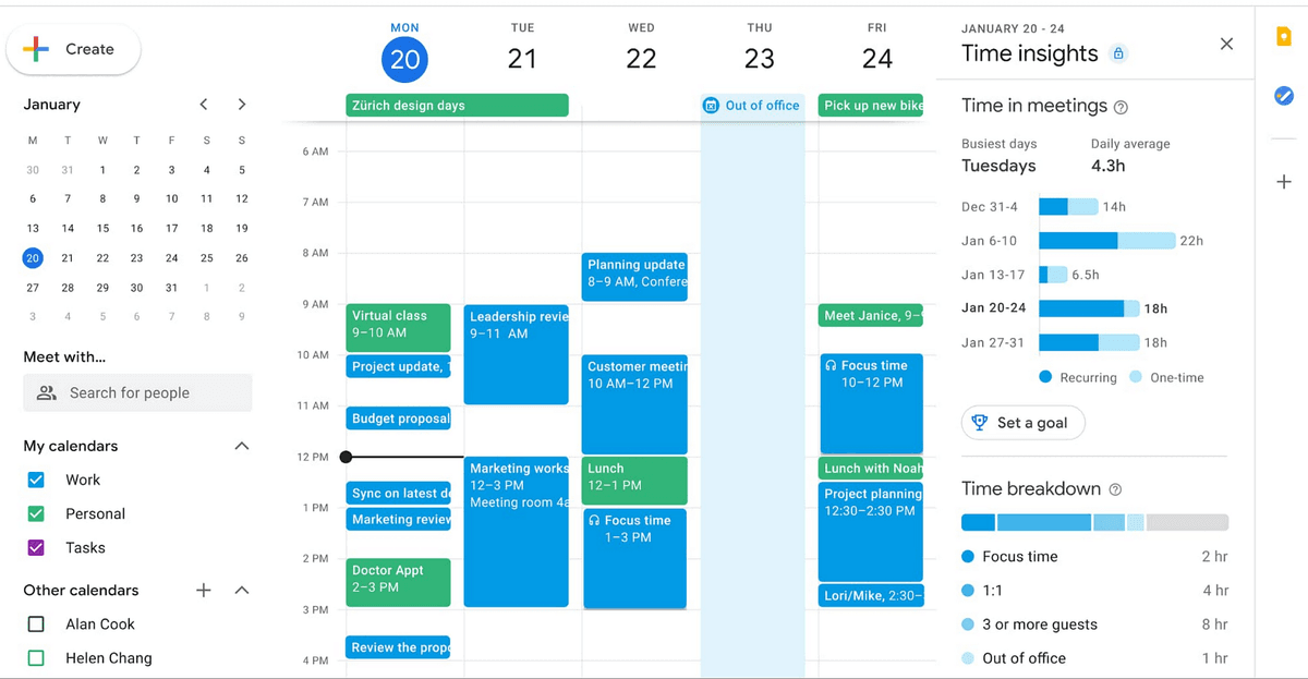 Calendar Management Sample