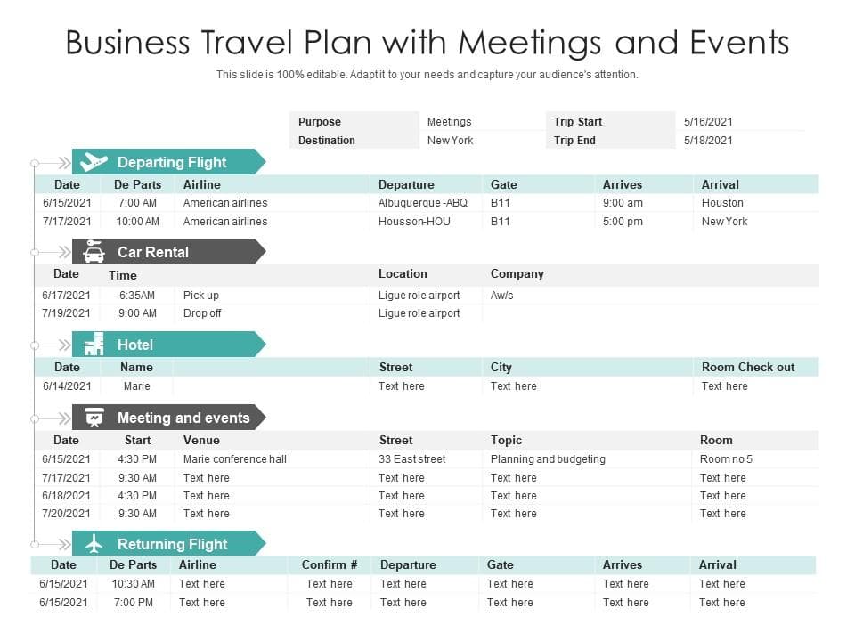 Travel Itinerary